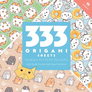 Front cover_333 Origami Sheets Kawaii Kittens Designs