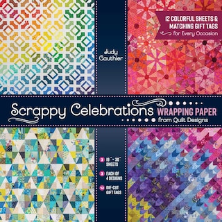 Front cover_Scrappy Celebrations Wrapping Paper from Quilt Designs