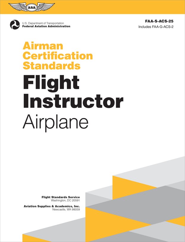 Front cover_Airman Certification Standards: Flight Instructor - Airplane (2025)