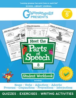 Front cover_The Parts Of Speech Workbook, Grade 5