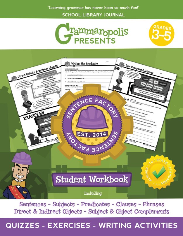 Front cover_The Parts Of The Sentence Workbook, Grades 3-5