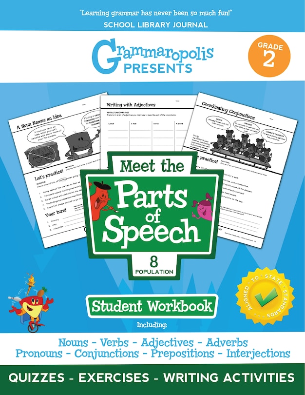 Couverture_The Parts Of Speech Workbook, Grade 2