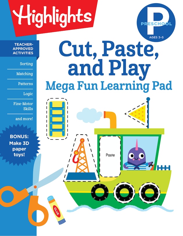 Couverture_Preschool Cut, Paste, And Play Mega Fun Learning Pad