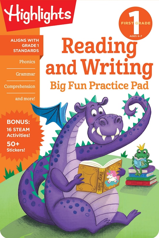 Front cover_First Grade Reading And Writing Big Fun Practice Pad