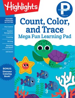 Front cover_Preschool Count, Color, And Trace Mega Fun Learning Pad