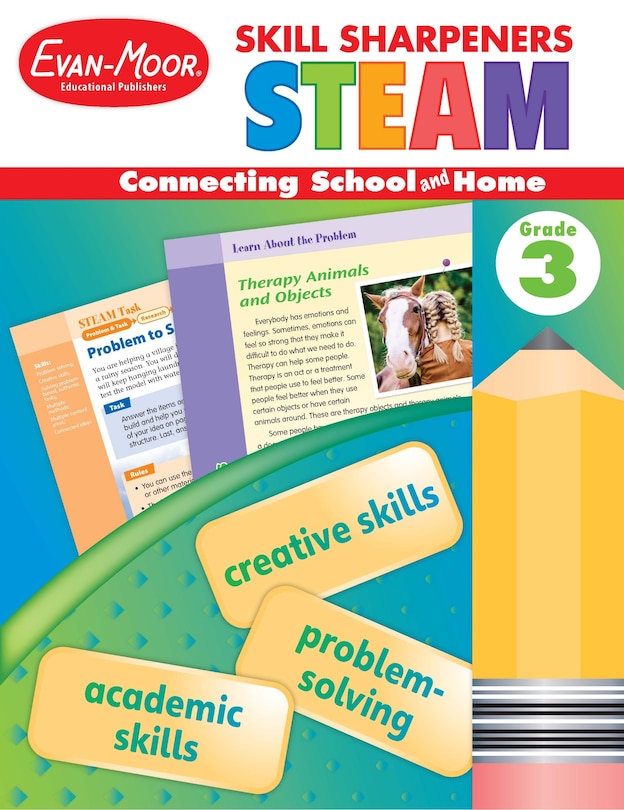 Front cover_Skill Sharpeners: STEAM, Grade 3 Workbook