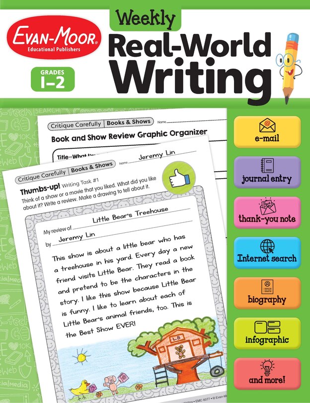 Front cover_Weekly Real-World Writing, Grade 1 - 2 Teacher Resource
