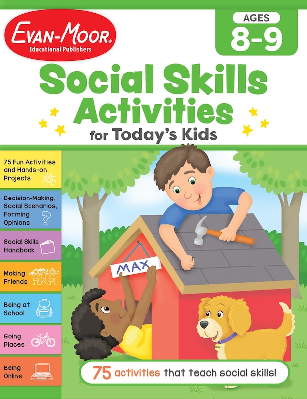Front cover_Social Skills Activities for Today's Kids, Age 8 - 9 Workbook