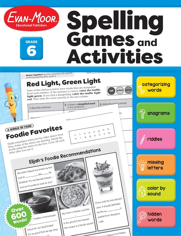 Front cover_Spelling Games and Activities, Grade 6 Teacher Resource