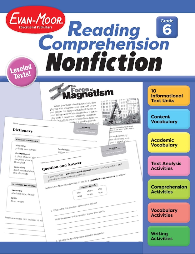Couverture_Reading Comprehension: Nonfiction, Grade 6 Teacher Resource
