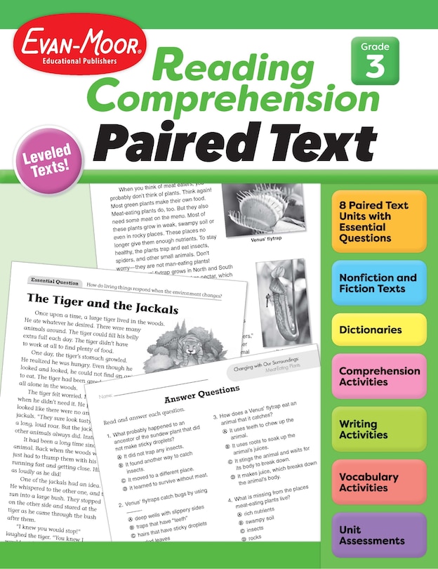 Front cover_Reading Comprehension: Paired Text, Grade 3 Teacher Resource