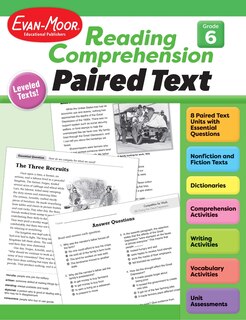 Front cover_Reading Comprehension: Paired Text, Grade 6 Teacher Resource