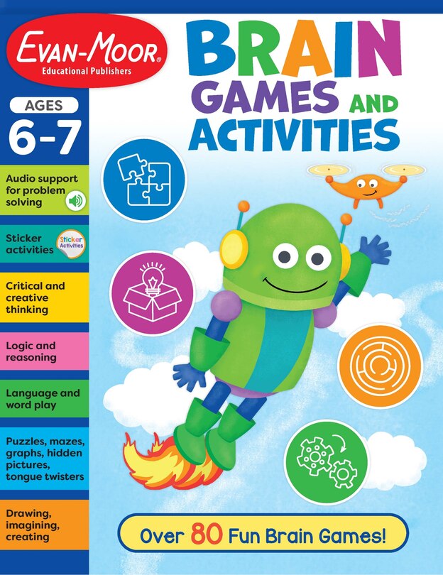 Front cover_Brain Games and Activities, Age 6 - 7 Workbook