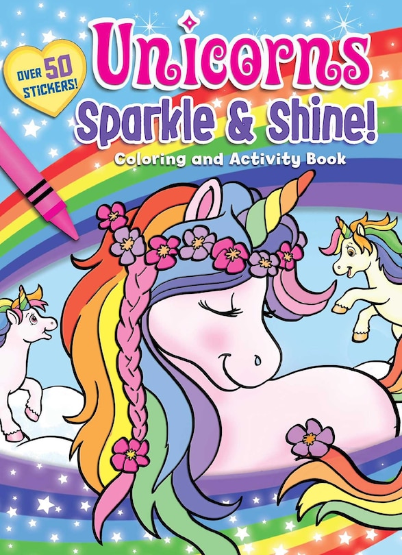 Front cover_Unicorns Sparkle & Shine! Coloring and Activity Book