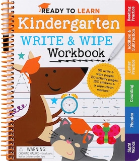 Front cover_Ready to Learn: Kindergarten Write and Wipe Workbook