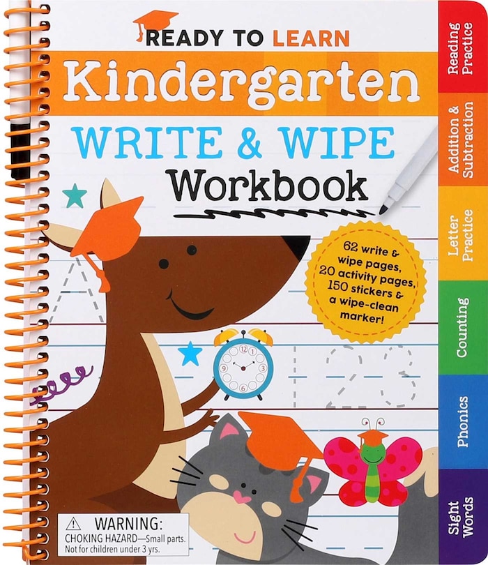 Front cover_Ready to Learn: Kindergarten Write and Wipe Workbook