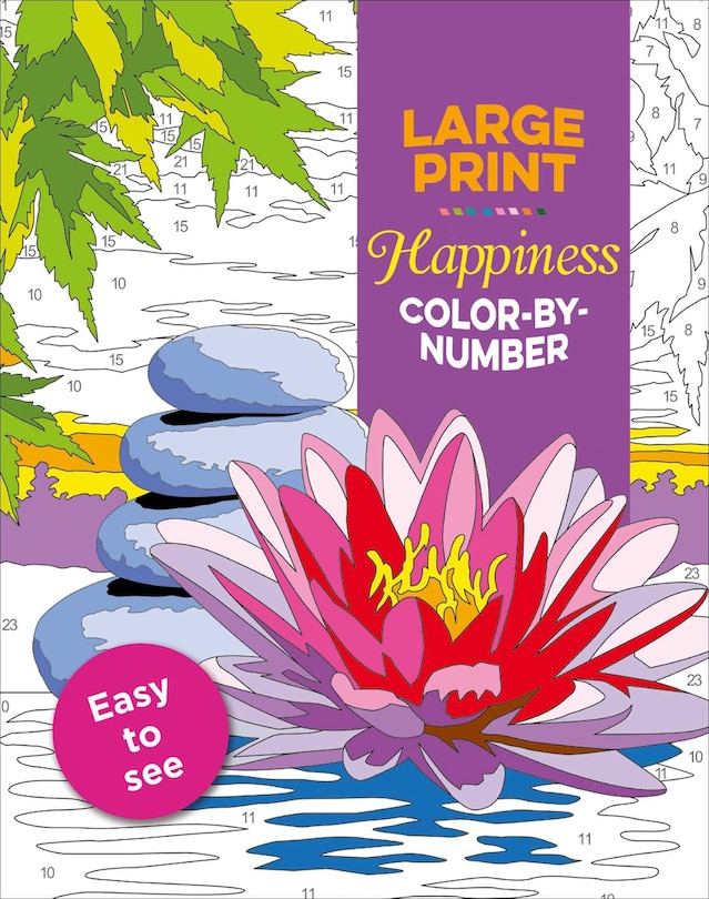 Front cover_Large Print Happiness Color-by-number