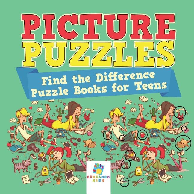 Front cover_Picture Puzzles Find the Difference Puzzle Books for Teens