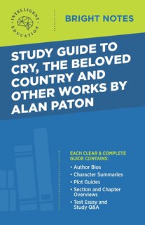 Front cover_Study Guide to Cry, The Beloved Country and Other Works by Alan Paton