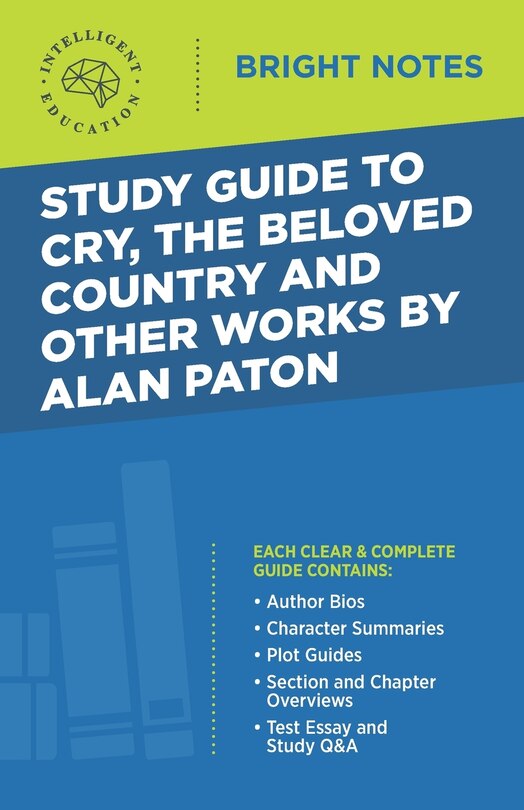 Front cover_Study Guide to Cry, The Beloved Country and Other Works by Alan Paton