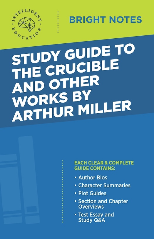 Couverture_Study Guide to The Crucible and Other Works by Arthur Miller