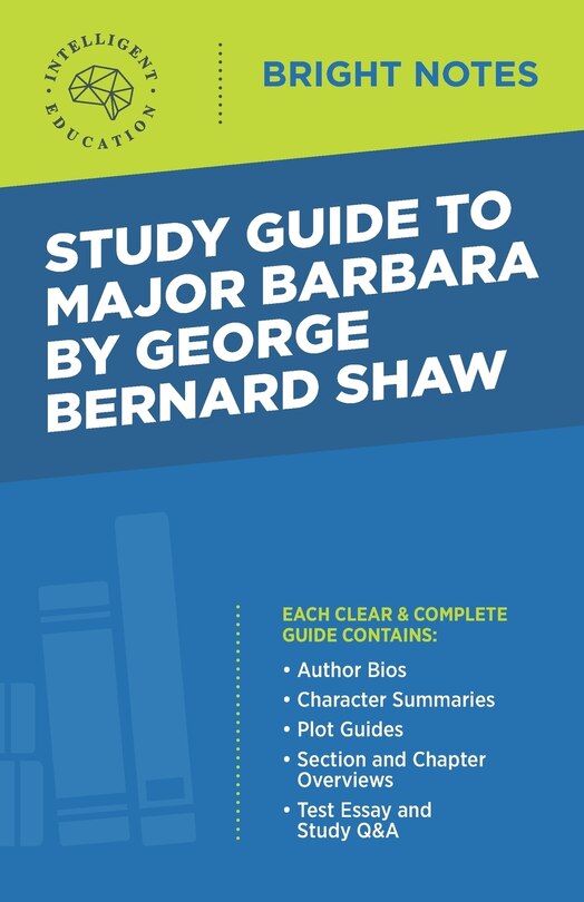 Couverture_Study Guide to Major Barbara by George Bernard Shaw