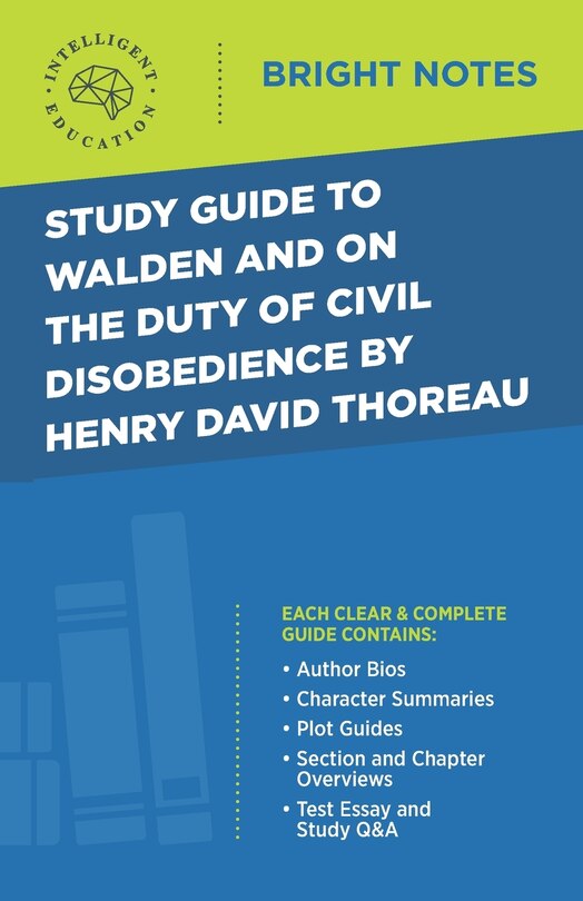 Front cover_Study Guide to Walden and On the Duty of Civil Disobedience by Henry David Thoreau