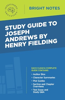 Couverture_Study Guide to Joseph Andrews by Henry Fielding