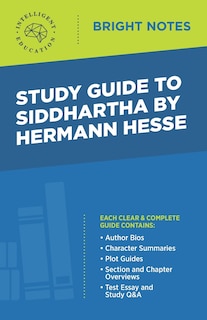 Front cover_Study Guide to Siddhartha by Hermann Hesse