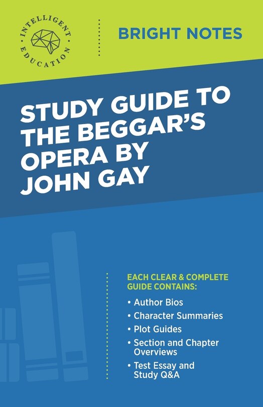 Couverture_Study Guide to The Beggar's Opera by John Gay