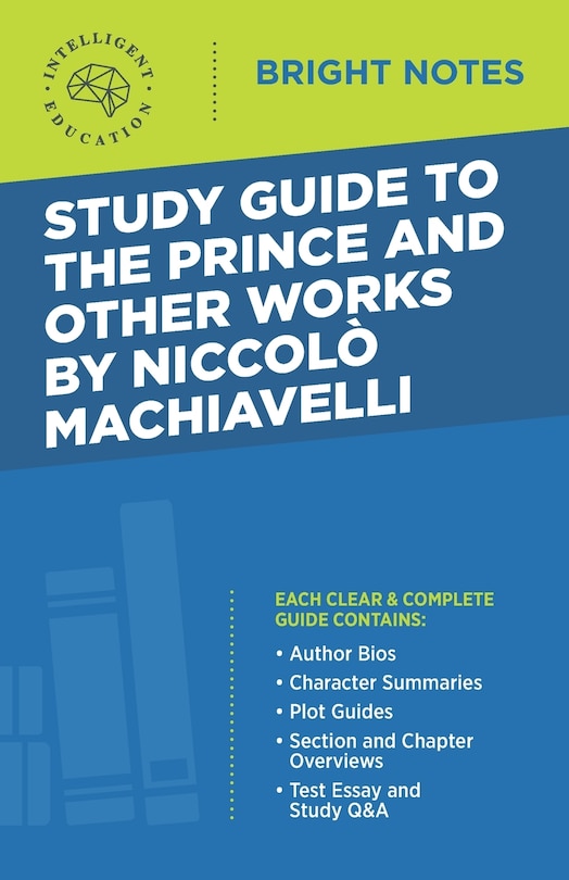 Couverture_Study Guide to The Prince and Other Works by Niccolo Machiavelli