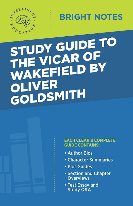 Couverture_Study Guide to The Vicar of Wakefield by Oliver Goldsmith
