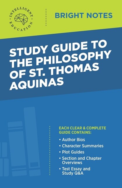 Front cover_Study Guide to The Philosophy of St Thomas Aquinas
