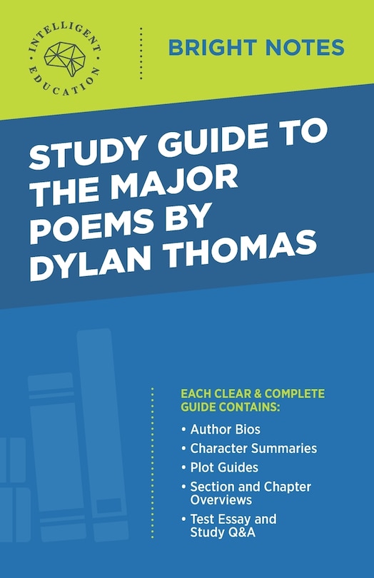 Front cover_Study Guide to the Major Poems by Dylan Thomas