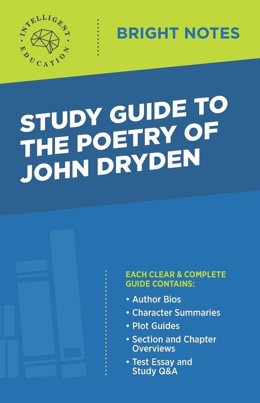 Couverture_Study Guide to The Poetry of John Dryden