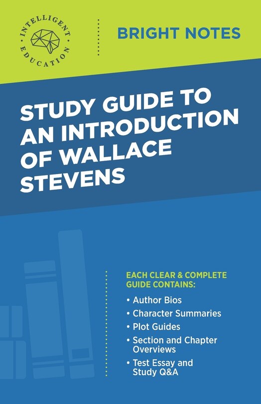 Front cover_Study Guide to an Introduction of Wallace Stevens