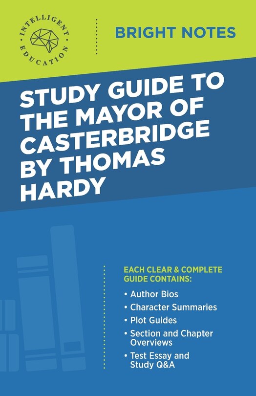 Couverture_Study Guide to The Mayor of Casterbridge by Thomas Hardy