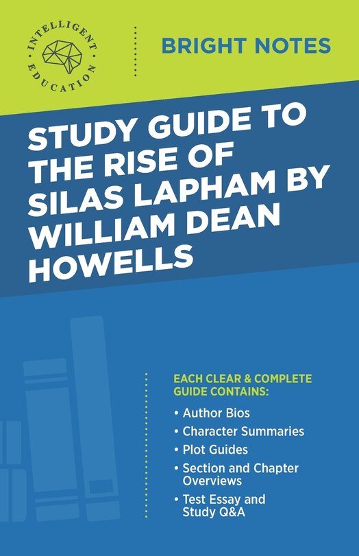 Couverture_Study Guide to The Rise of Silas Lapham by William Dean Howells