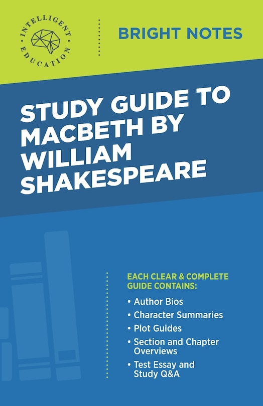 Front cover_Study Guide to Macbeth by William Shakespeare