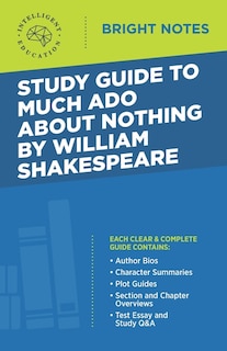 Couverture_Study Guide to Much Ado About Nothing by William Shakespeare