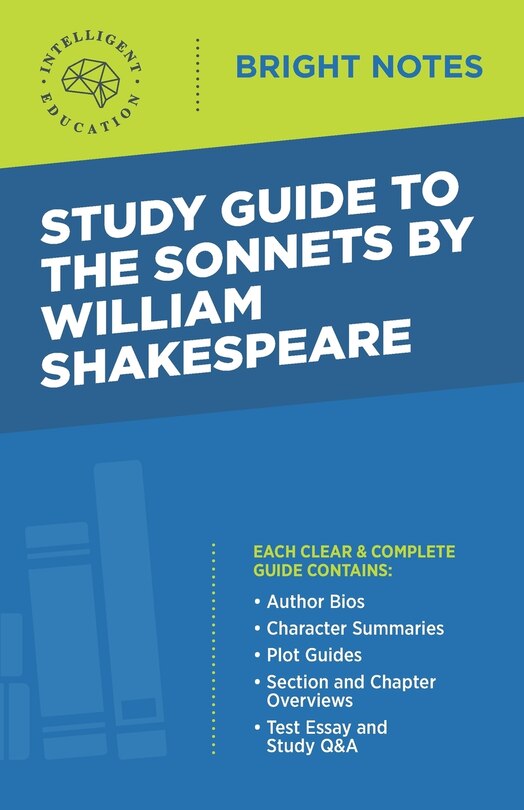 Couverture_Study Guide to The Sonnets by William Shakespeare