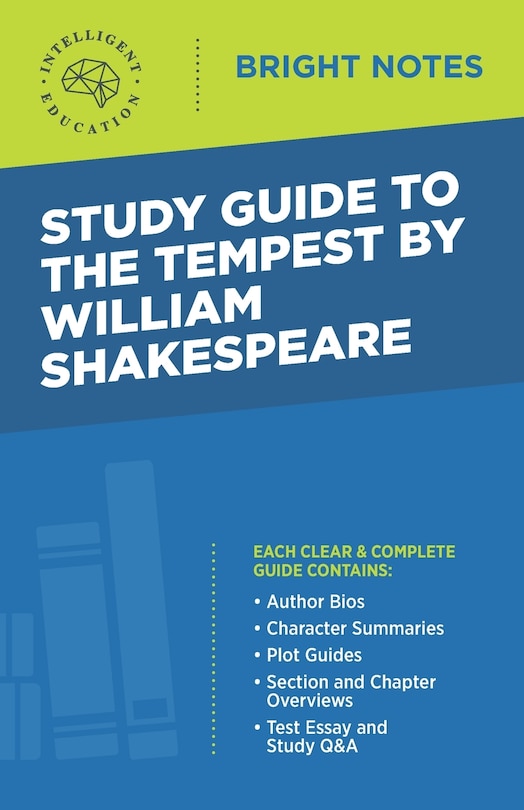 Couverture_Study Guide to The Tempest by William Shakespeare