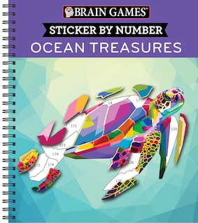 Couverture_Brain Games - Sticker by Number: Ocean Treasures (13 Images to Sticker)