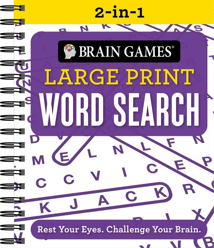 Couverture_Brain Games 2-In-1 - Large Print Word Search