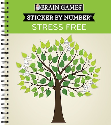 Brain Games - Sticker by Number: Stress Free (28 Images to Sticker)