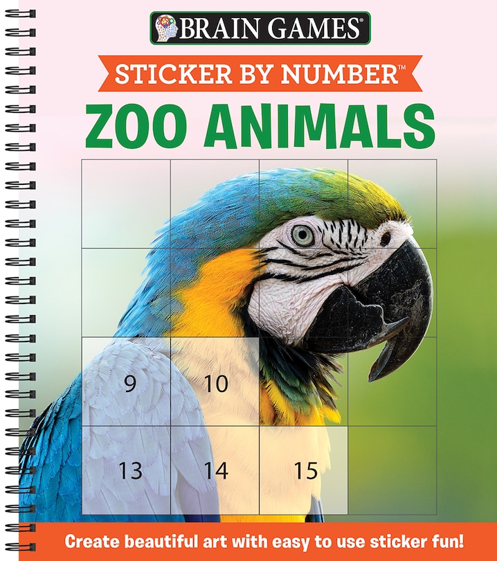 Front cover_Sticker by Number: Zoo Animals
