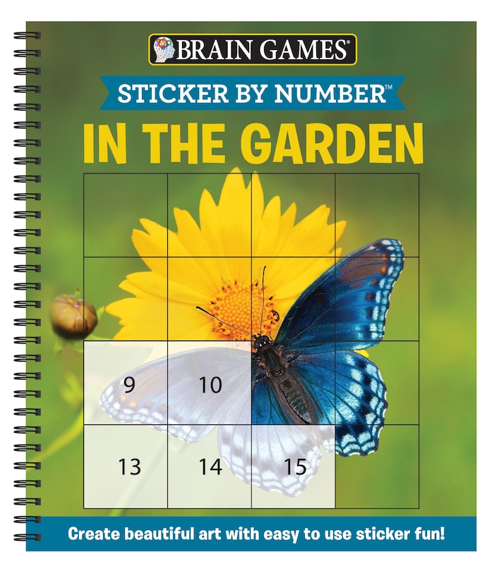 Couverture_Brain Games - Sticker by Number: In the Garden (Easy - Square Stickers)
