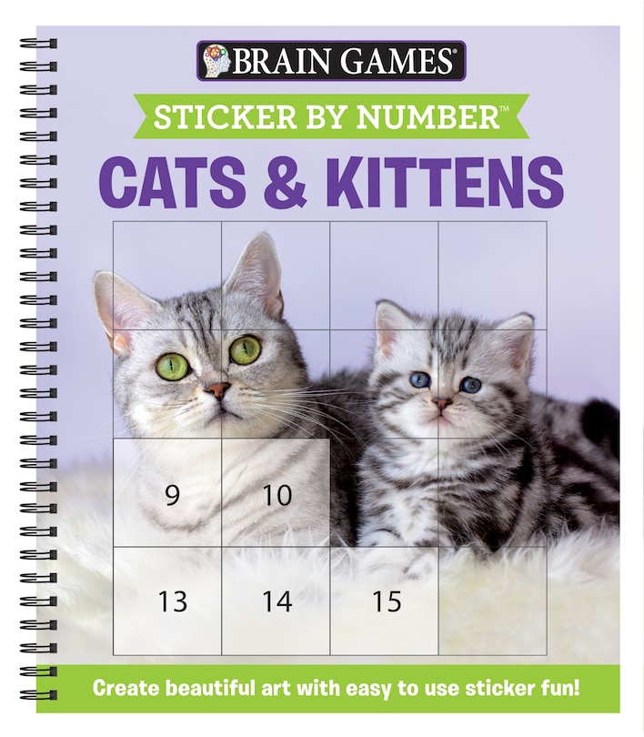 Couverture_Brain Games - Sticker by Number: Cats & Kittens (Easy - Square Stickers)