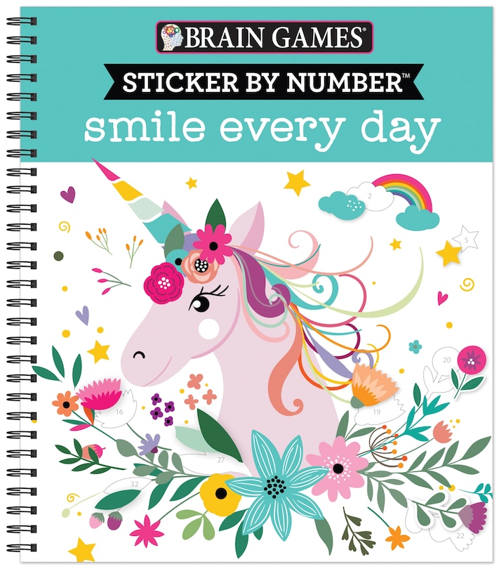 Front cover_Brain Games - Sticker by Number: Smile Every Day