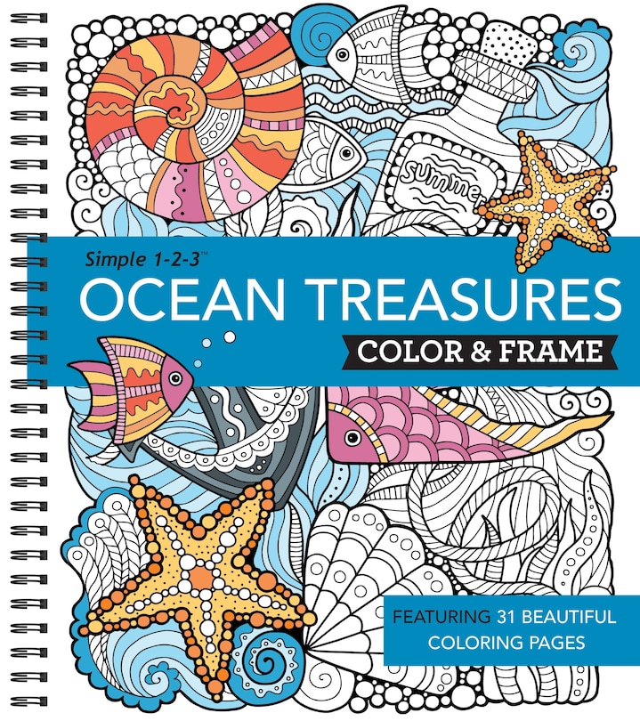 Couverture_Color & Frame - Ocean Treasures (Adult Coloring Book)